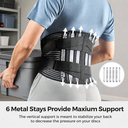 Six metal stays provide maximum support