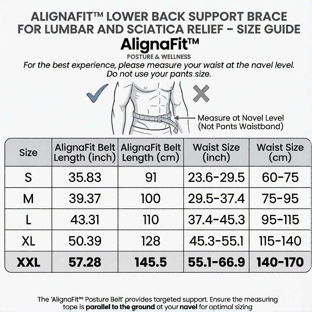 AlignaFit™ Lower Back Support Brace for Lumbar and Sciatica Relief