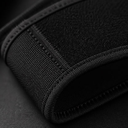 Macro of the AlignaFit wrist brace stitching and strap edge